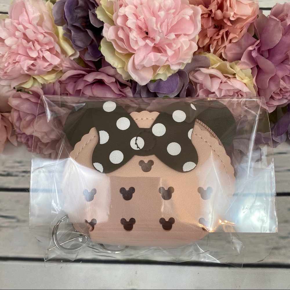 Pink Minnie Mouse Coin Purse Bag Keychain - Picture 7 of 7